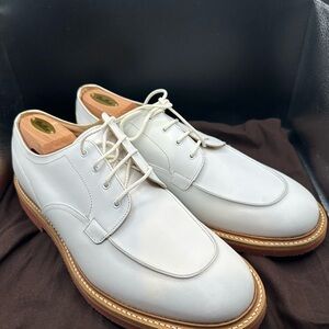 Church's Custom Grade White Leather Men's Oxfords
